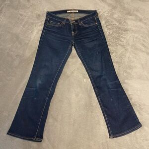J Brand Dark Blue Flare Low-rise Jeans